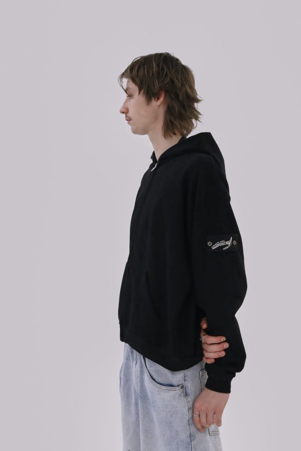 Logo Patch Zip-Up Hoodie