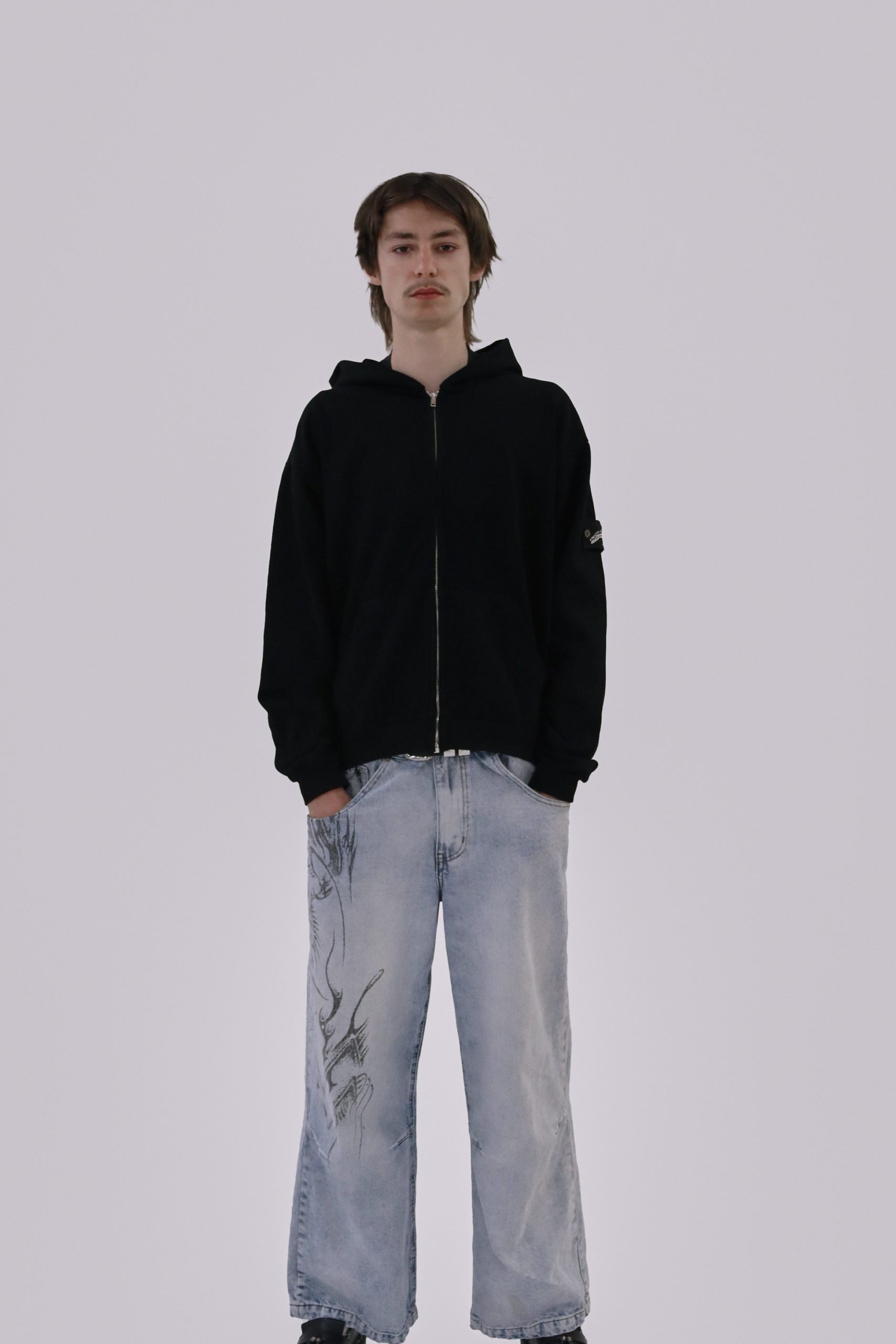 Logo Patch Zip-Up Hoodie - Image 3